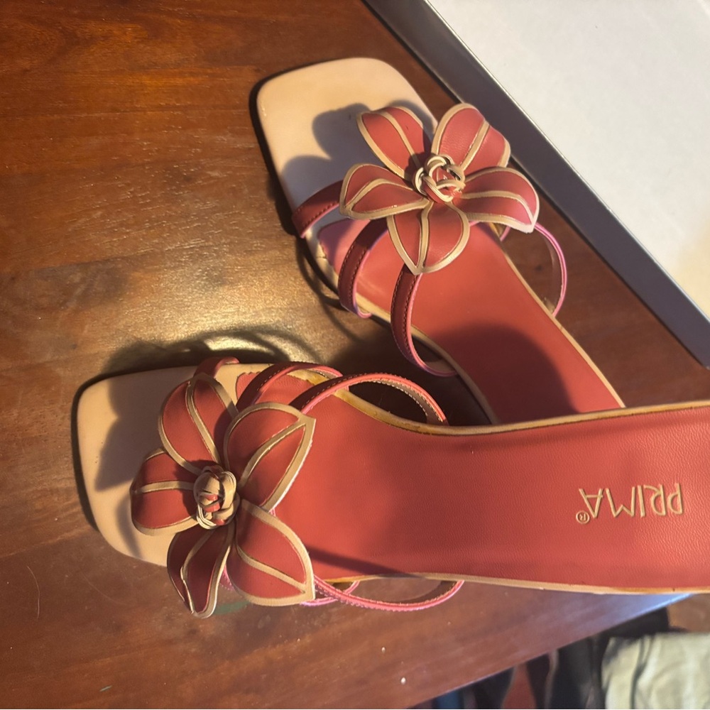 Salmon and Pink Women's Sandals